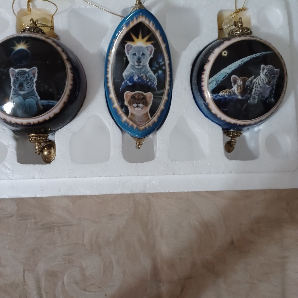 Schimm Schimmel christmas ornaments white tiger, tiger cub universal nature